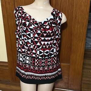 Calvin Klein Women’s Patterned Blouse, Lg